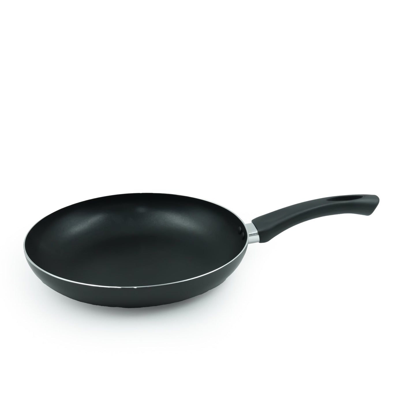FP-24B Non-Stick Fry Pan – Classic Black Aluminum Skillet with Ergonomic Handle