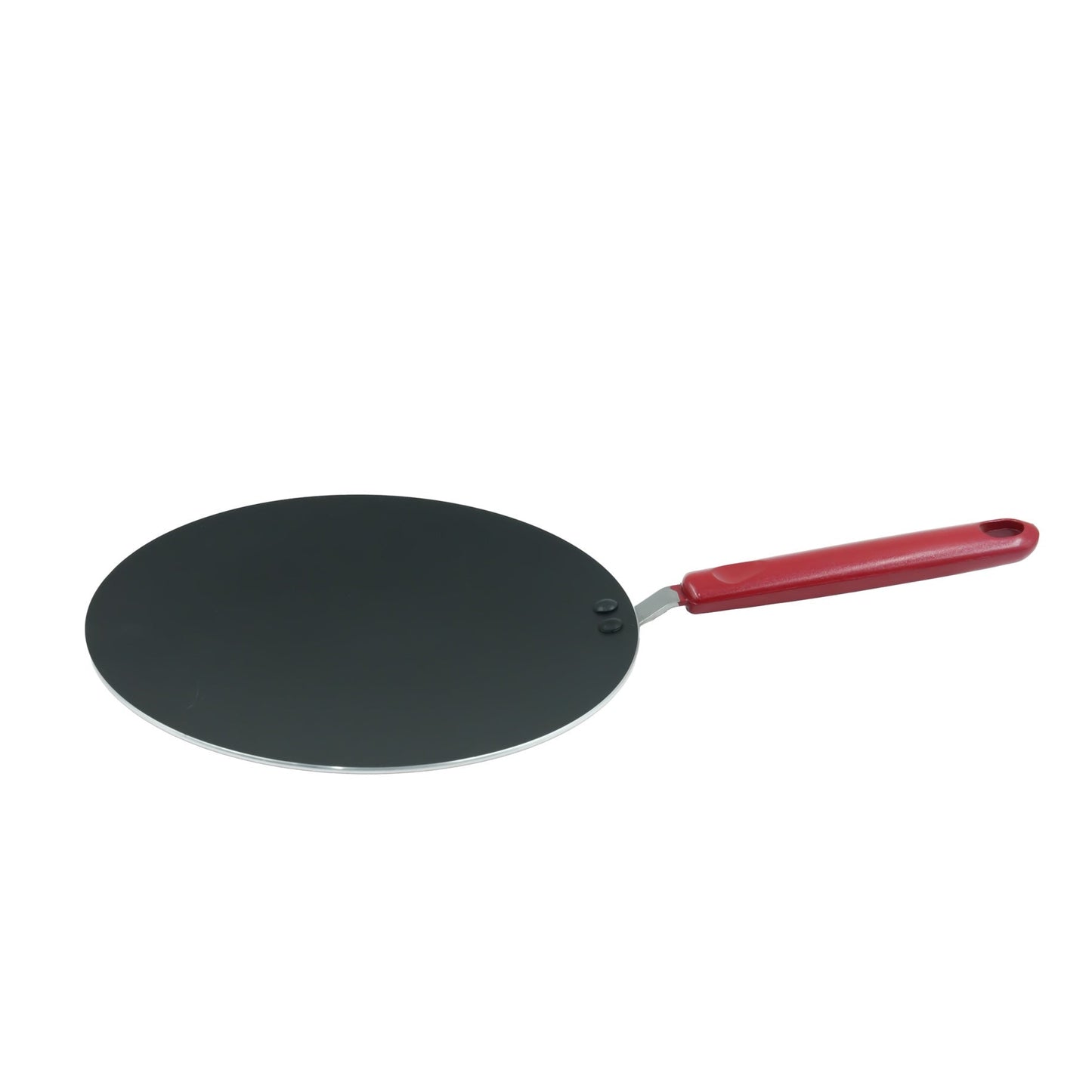 TW-28 Concave Tawa – 28cm – Non-Stick Aluminum Griddle with Red Handle