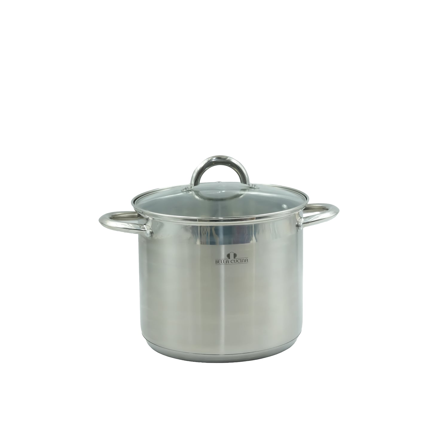 BC-2165 Forio Casserole Set – 6-Piece Stainless Steel Cookware with Glass Lids and Ergonomic Handles