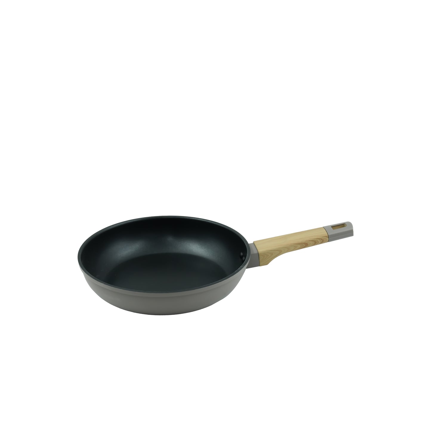 793-2/6014 Baroli Frypan Set – 3-Piece Non-Stick Aluminum Frying Pans with Wood-Style Handles
