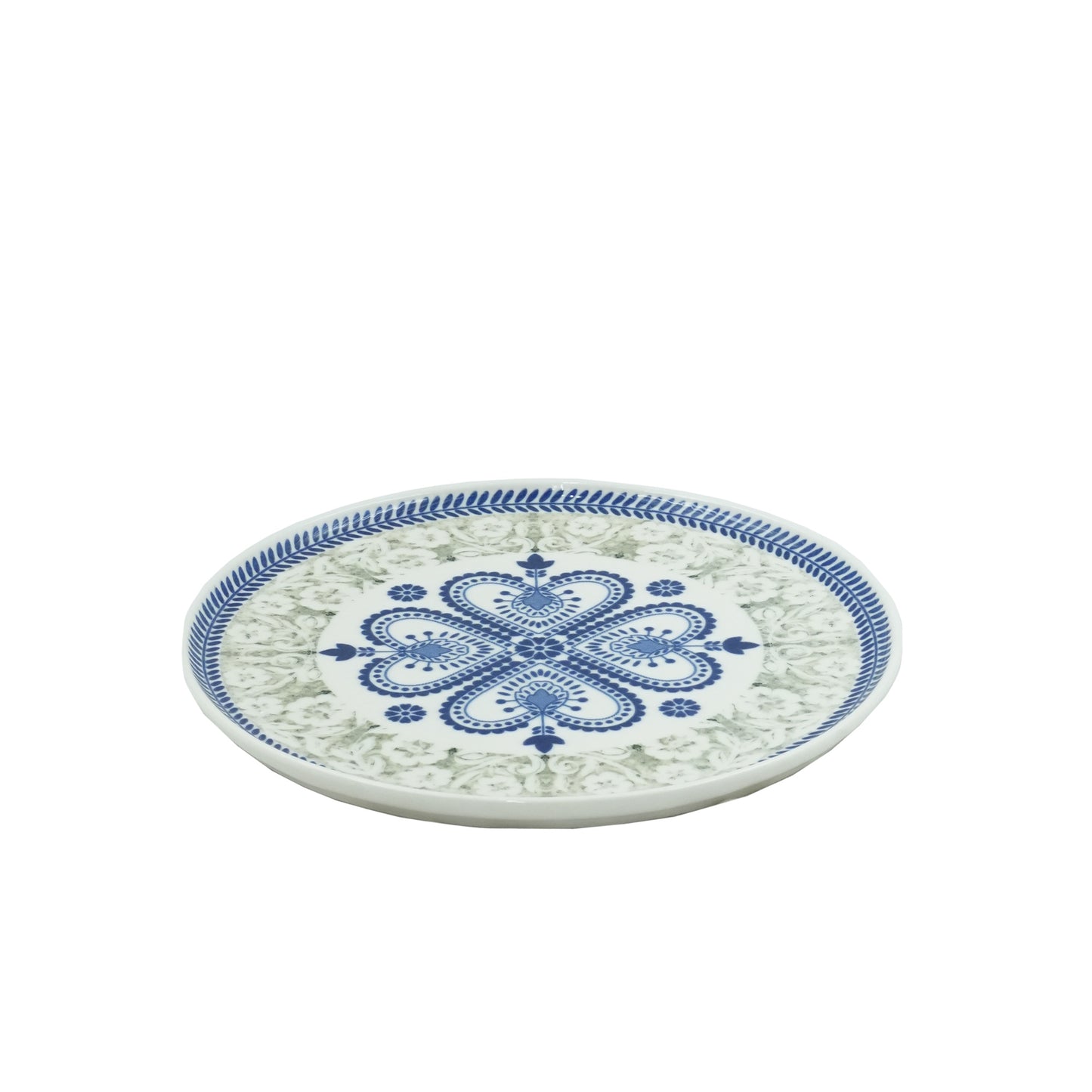 D7 Lyon Porcelain Dessert Plate – 19cm – Elegant Blue & White Floral Design