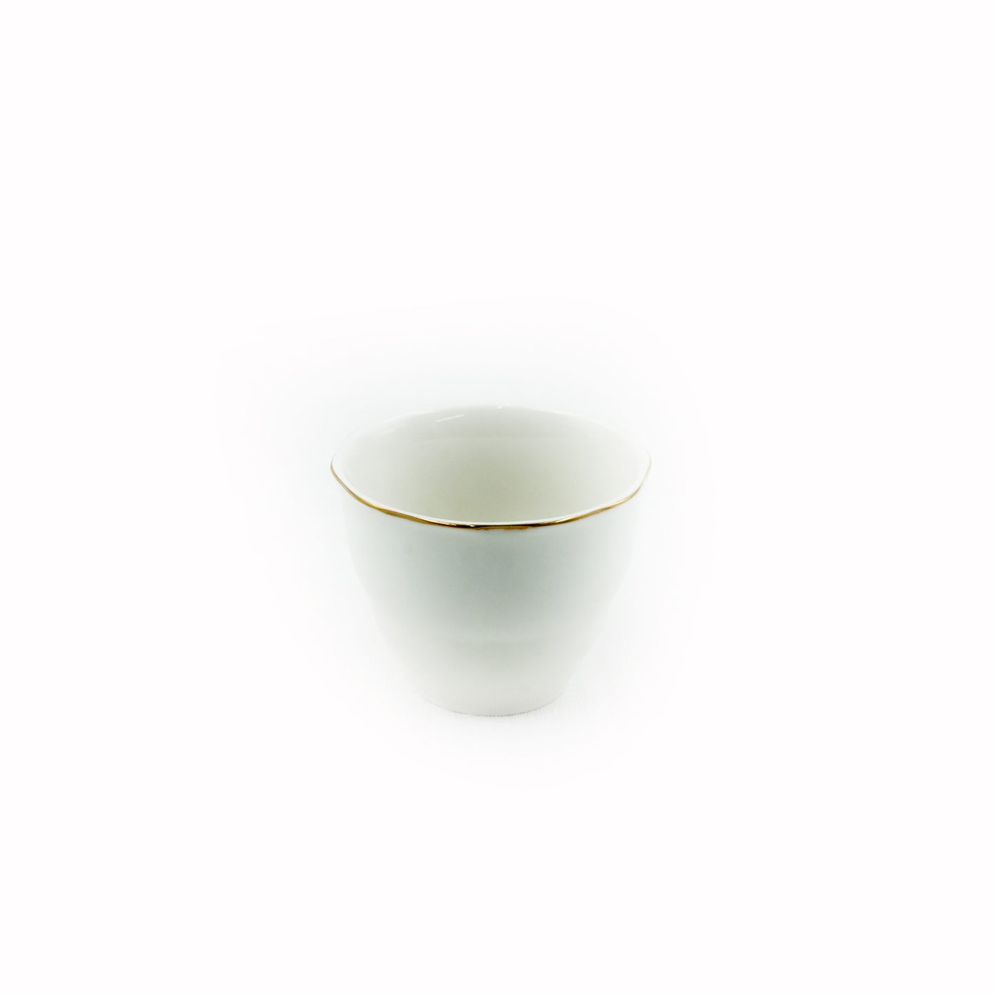 SC3861 3-Piece Bowl Set with Tray & Gold Line – Elegant White Porcelain with Gold Rim Design