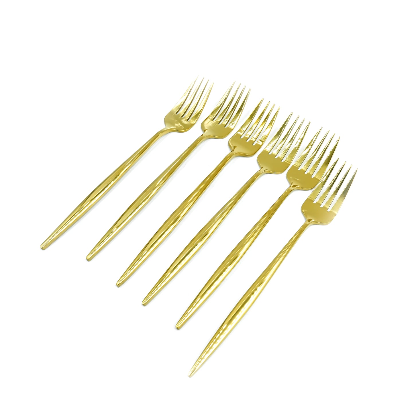 97746-20 Stainless Fork 6PC Set Gold 21cm
