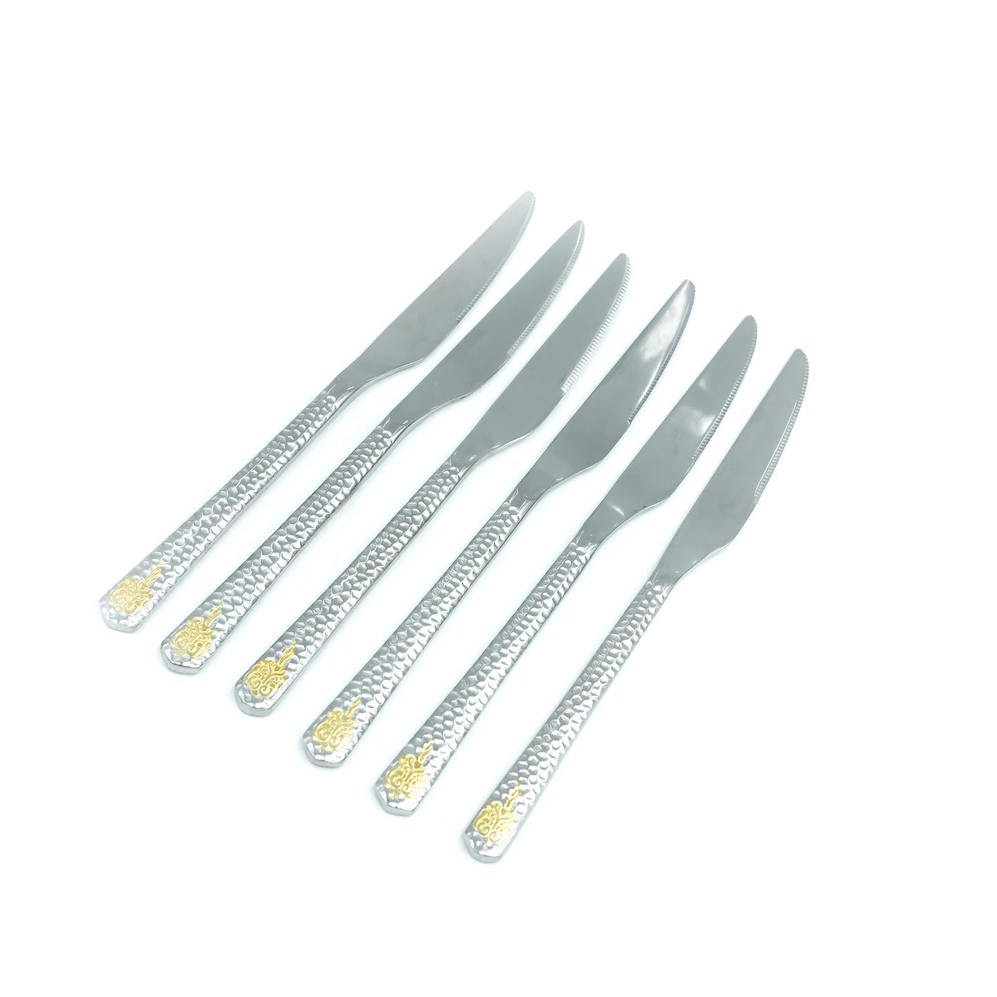97746-11 Stainless Knife 6-Piece Set - Gold and Silver, 24cm