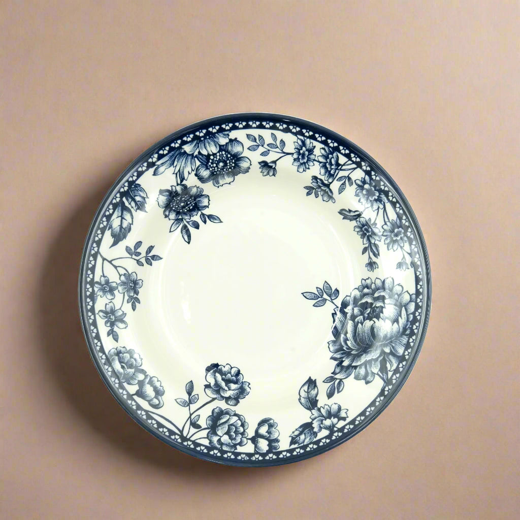 Rhapsody Soup Plate – Dark Blue Floral Design – 9.1 Inches – CL-1913-SP