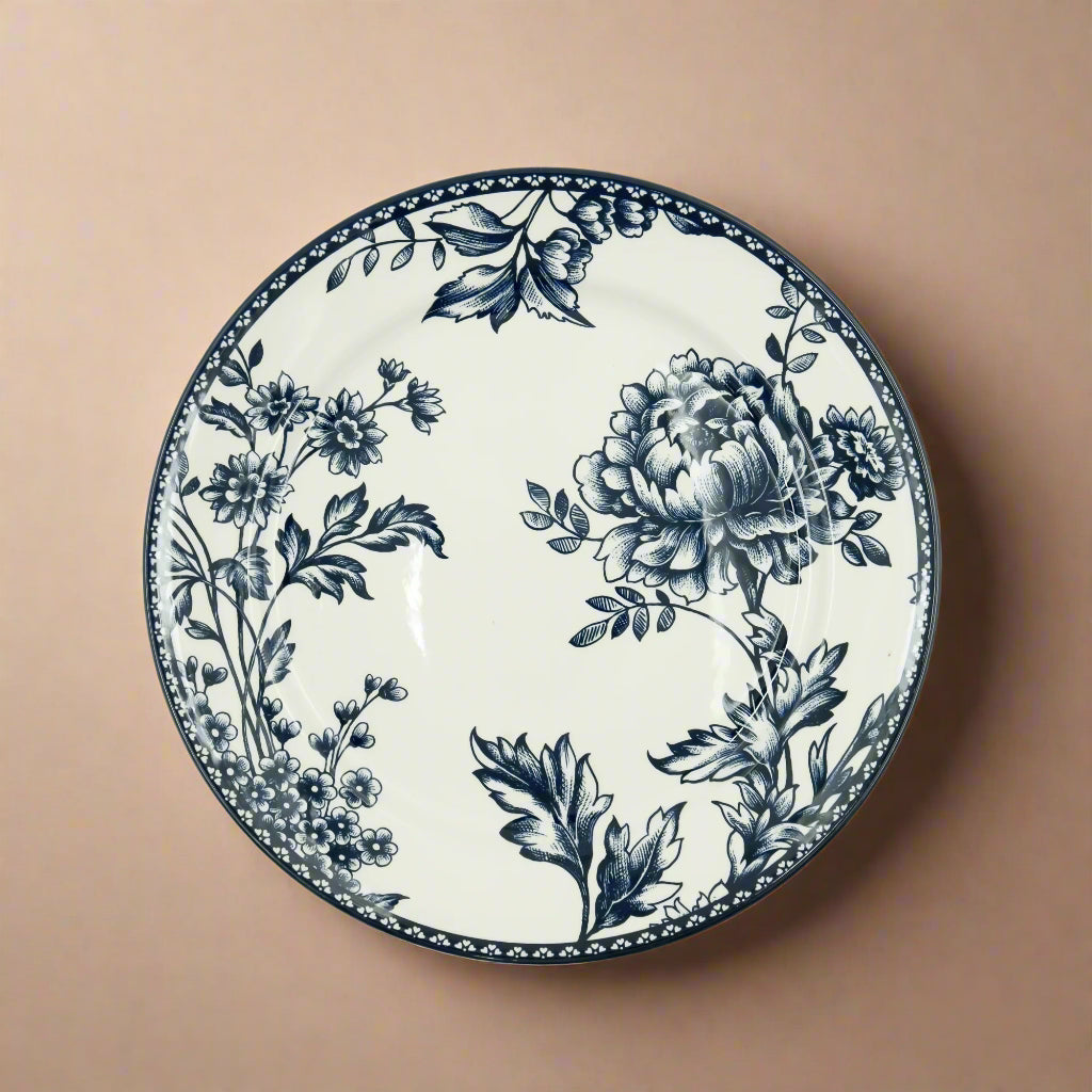 Rhapsody Chop Plate – Dark Blue Floral Design – 12 Inches – CL-1913-CH
