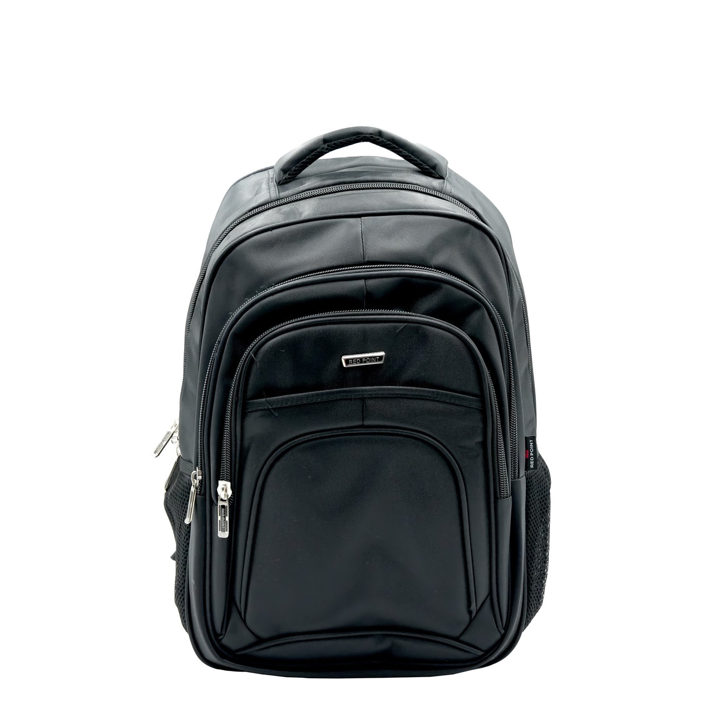 Backpack – Classic Multi-Zipper School & Office Bag with Side Mesh Pockets – Black – DG6801