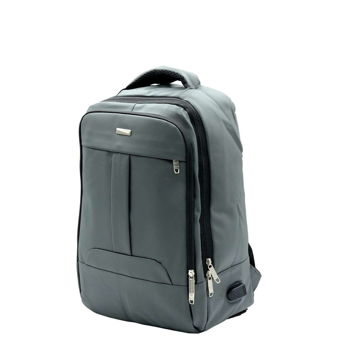 Backpack – Slim Waterproof School & Work Bag with USB Charging Port – Dark Grey – DC-04