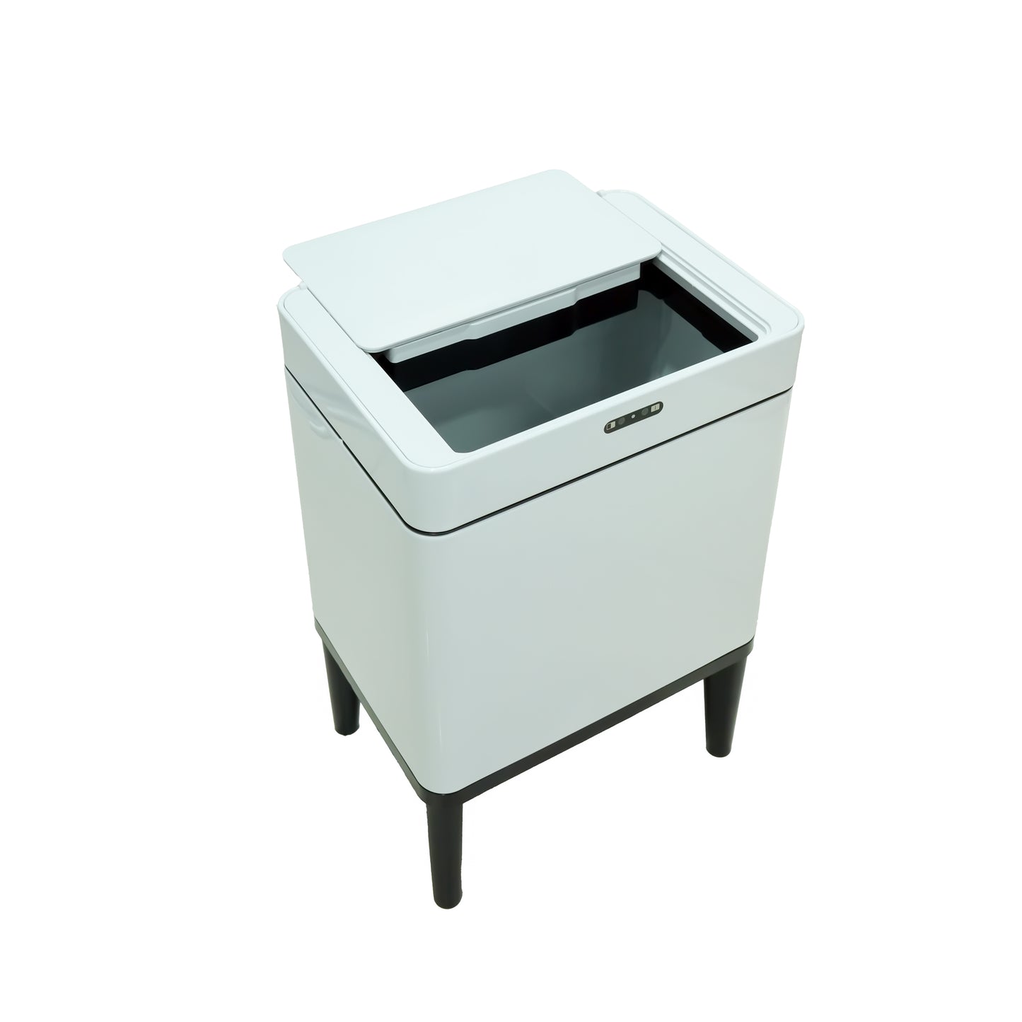 Sensor Trash Can – 22L White Smart Bin with Motion Sensor Lid & Elevated Base – HN-ZQ