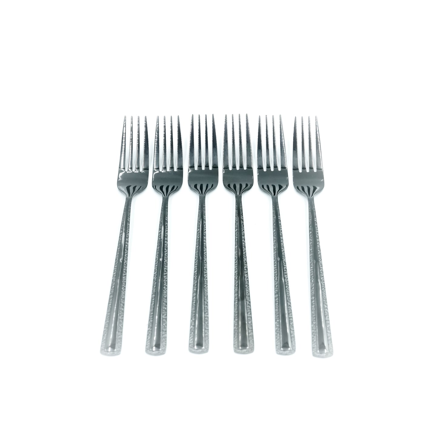 97741-10 Stainless Fork 6-Piece Set - Black, 21cm