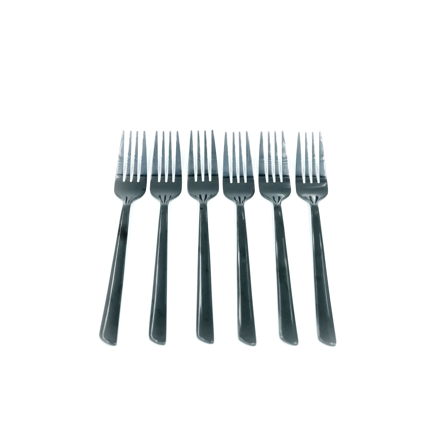 97744-18 Stainless Fork 6-Piece Set - Black, 21cm