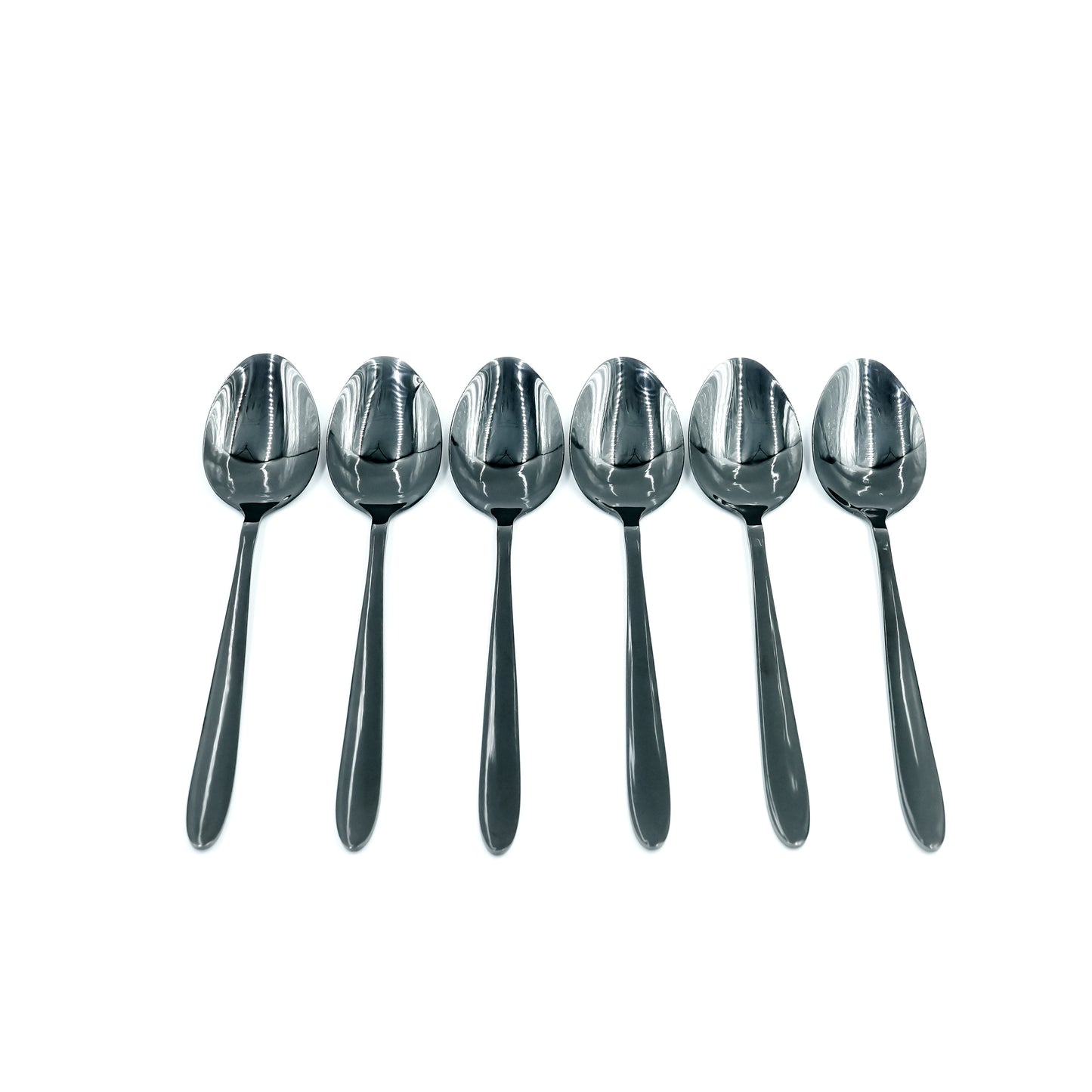 97744-11 Stainless Spoon 6-Piece Set - Black, 16cm