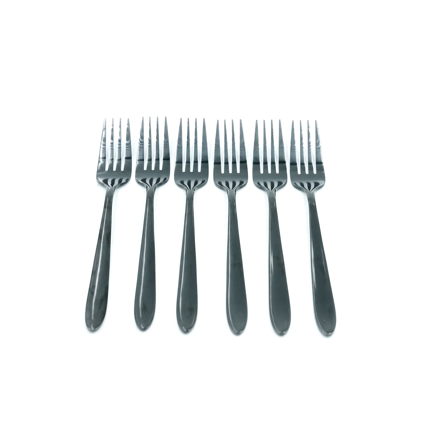 97744-10 Stainless Fork 6-Piece Set - Black, 21cm