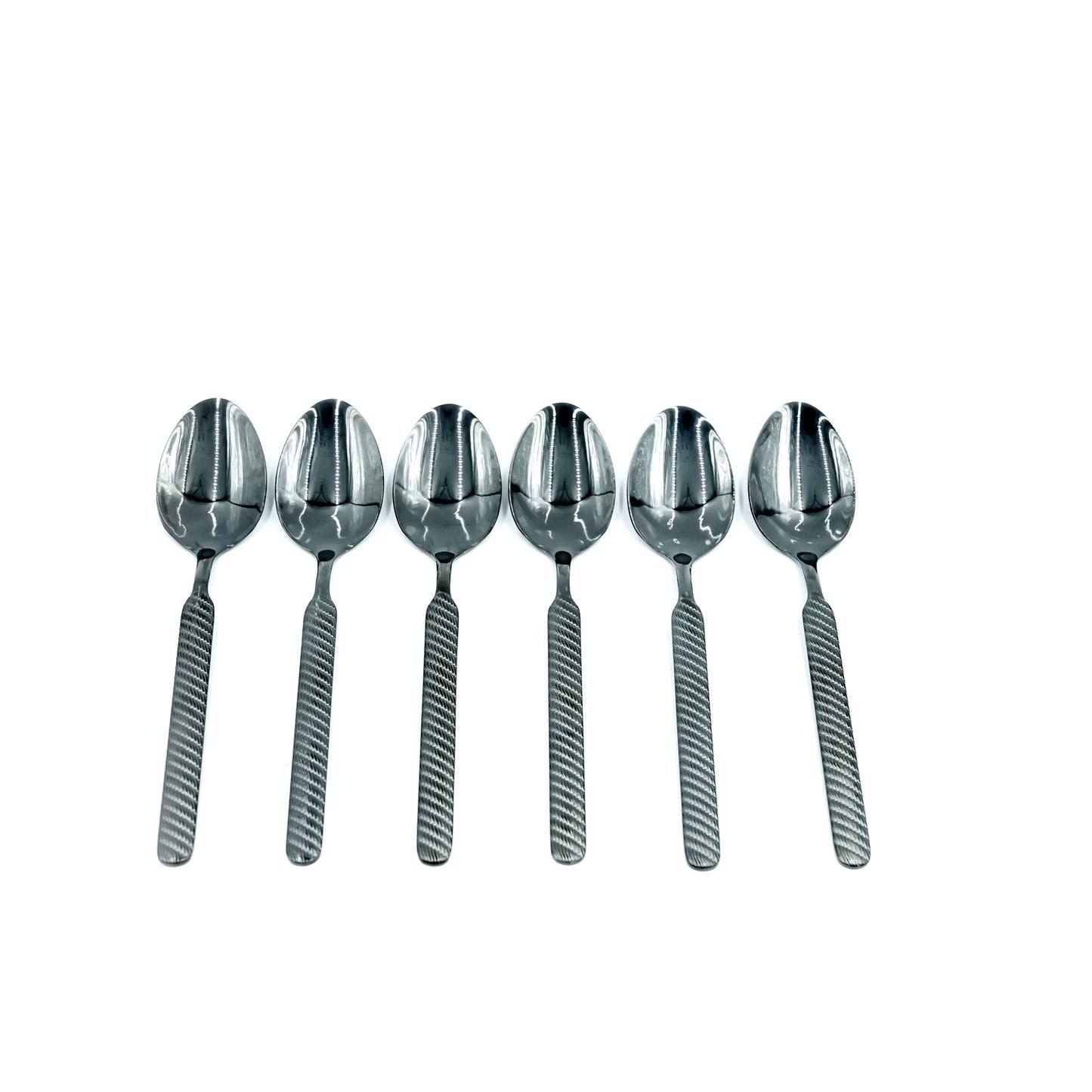97739-19 Stainless Spoon 6-Piece Set - Black, 15cm