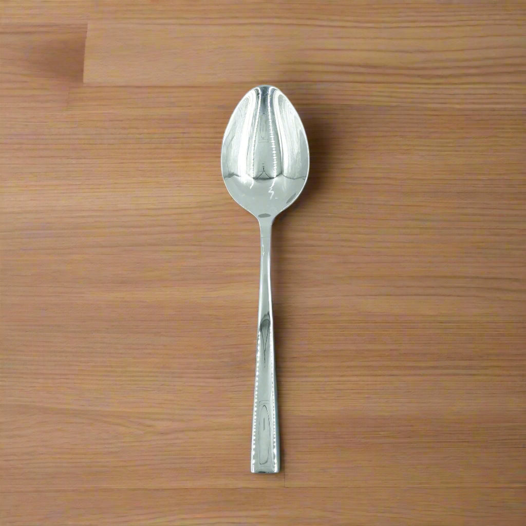 KK-100 Stainless 6-Piece Cutlery Set with Stand - Silver, Serving Spoons