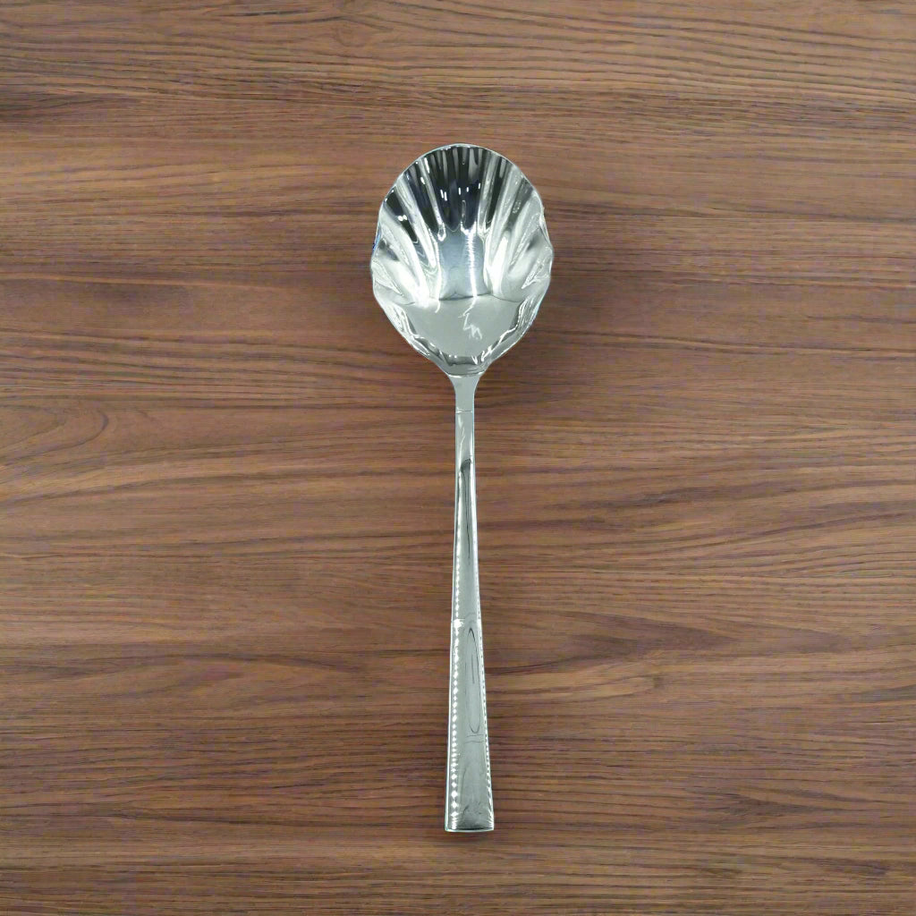 KK-100 Stainless 6-Piece Cutlery Set with Stand - Silver, Serving Spoons