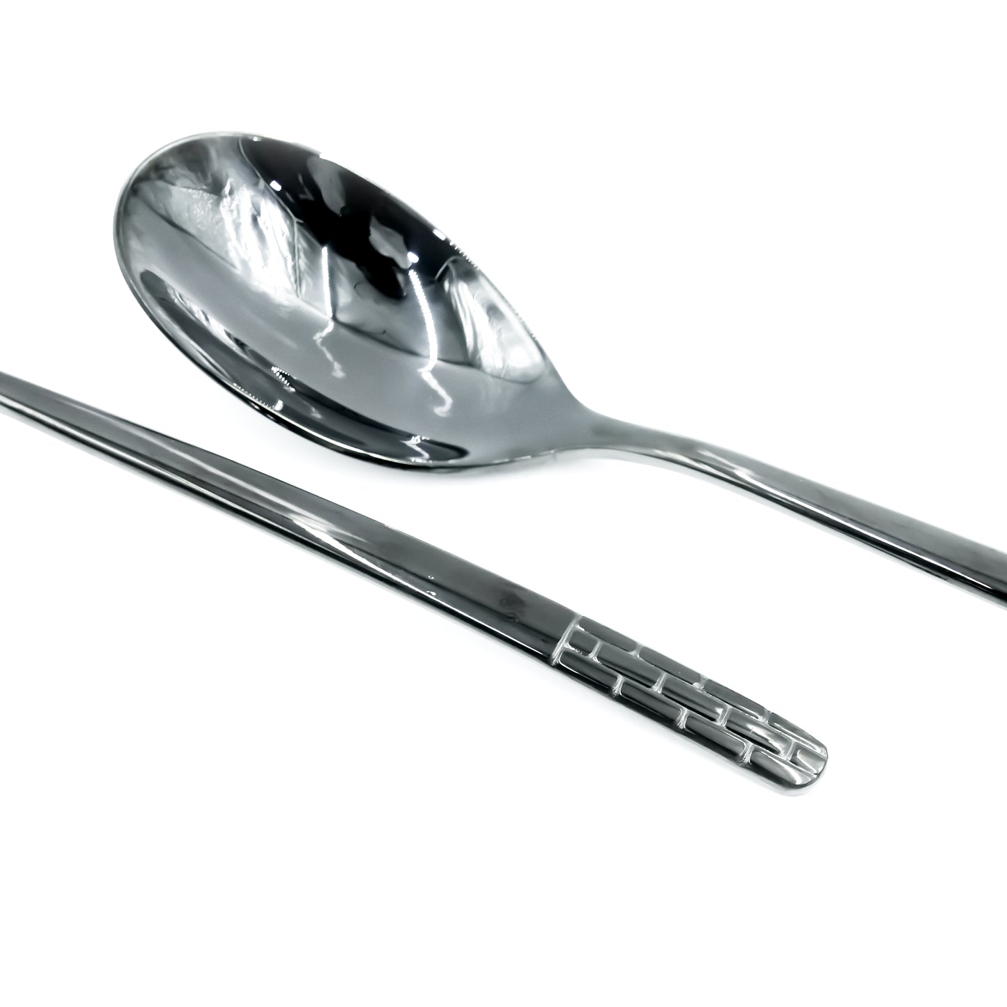 NN-173 Stainless Steel 38-Piece Cutlery Set with Stand - Black, 18 Spoons, 12 Fork, 6 Knives & 2 Serving Spoons