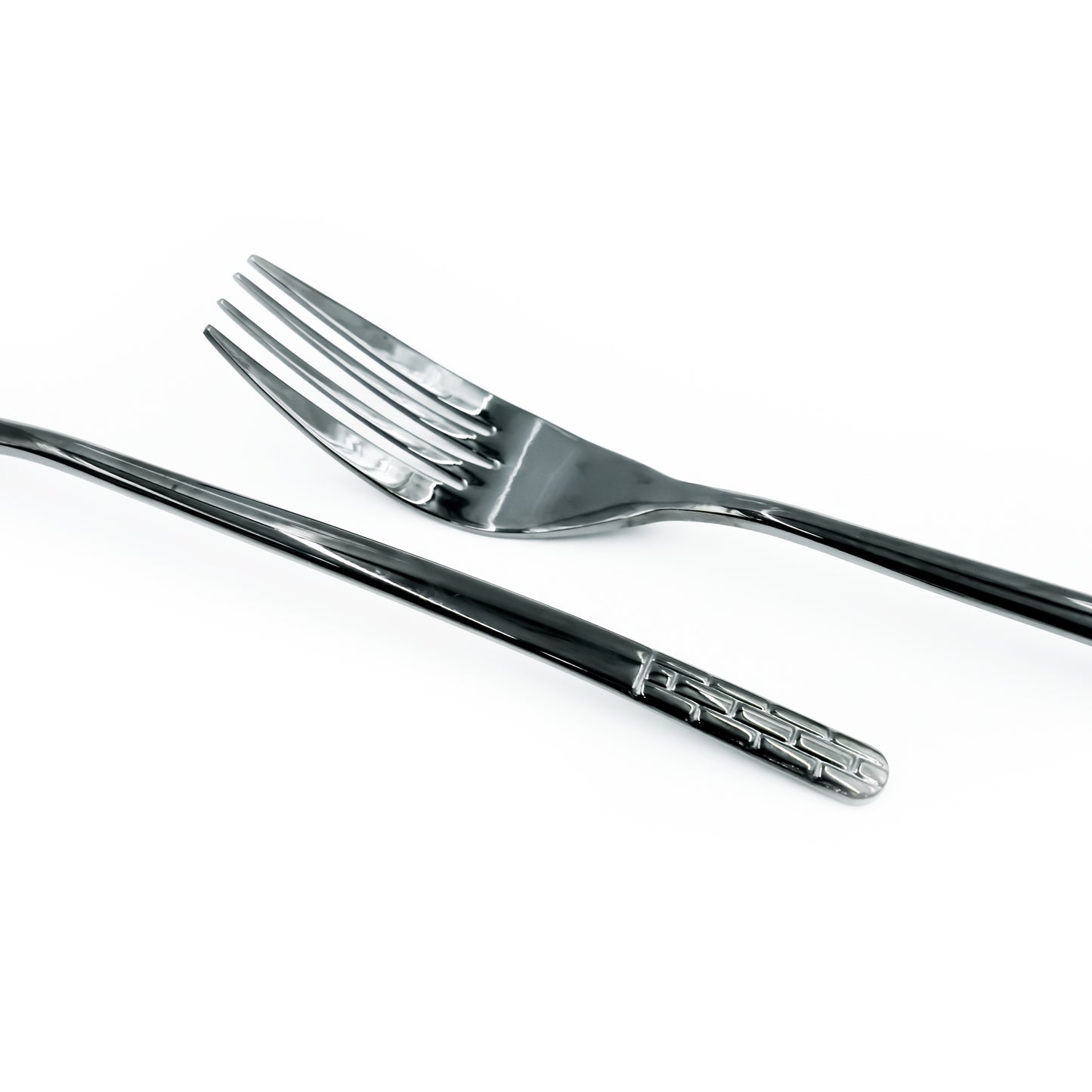 NN-173 Stainless Steel 38-Piece Cutlery Set with Stand - Black, 18 Spoons, 12 Fork, 6 Knives & 2 Serving Spoons