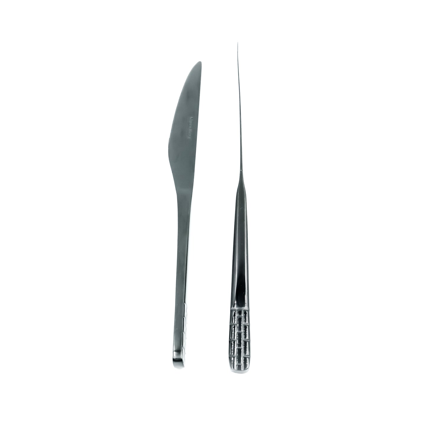 NN-173 Stainless Steel 38-Piece Cutlery Set with Stand - Black, 18 Spoons, 12 Fork, 6 Knives & 2 Serving Spoons