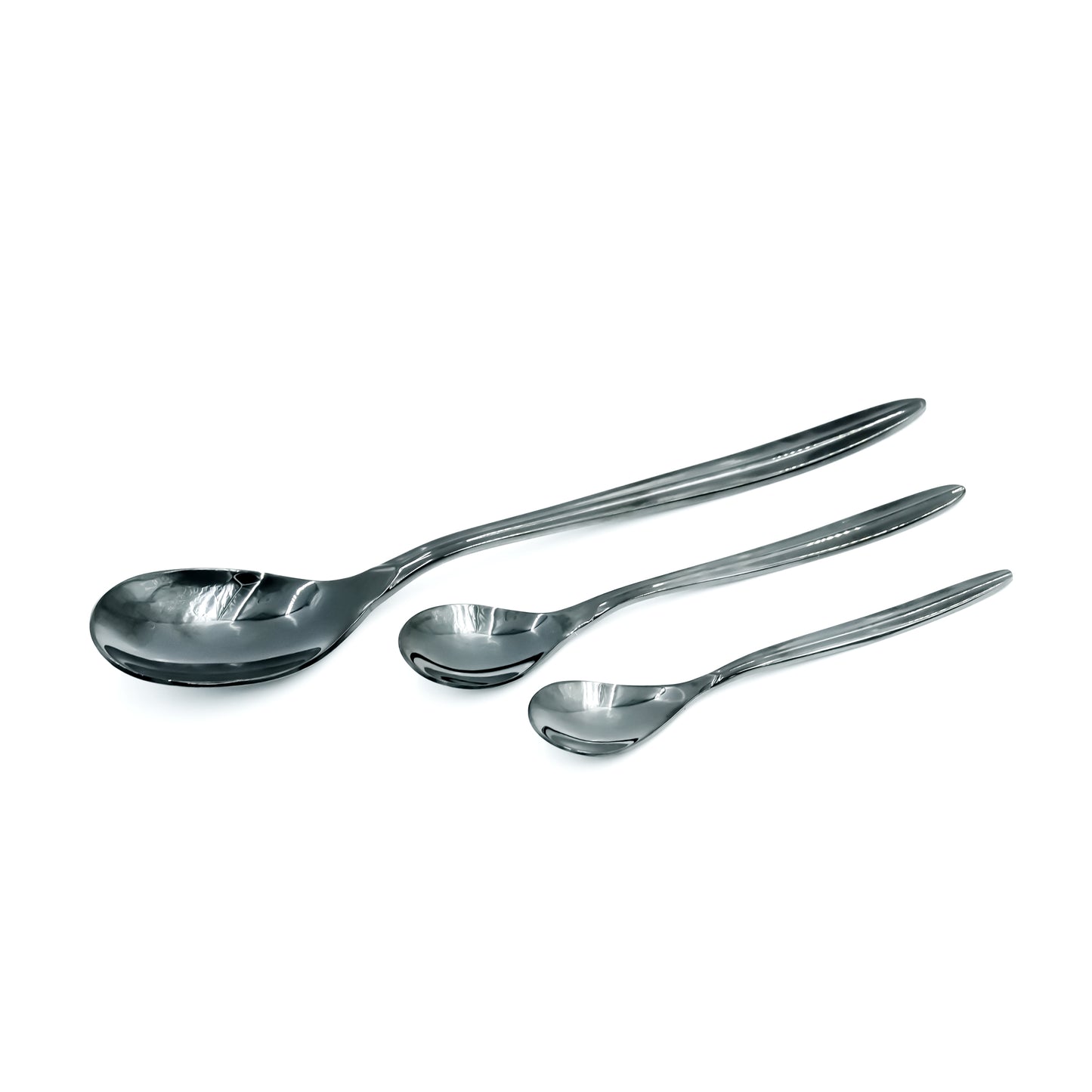 NN-172 Stainless Steel 38-Piece Cutlery Set with Stand - Black, 18 Spoons, 12 Fork, 6 Knives & 2 Serving Spoons