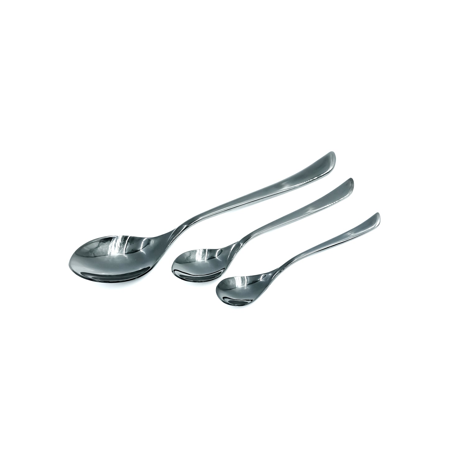 NN-182 Stainless Steel 38-Piece Cutlery Set with Stand - Black, 18 Spoons, 12 Fork, 6 Knives & 2 Serving Spoons