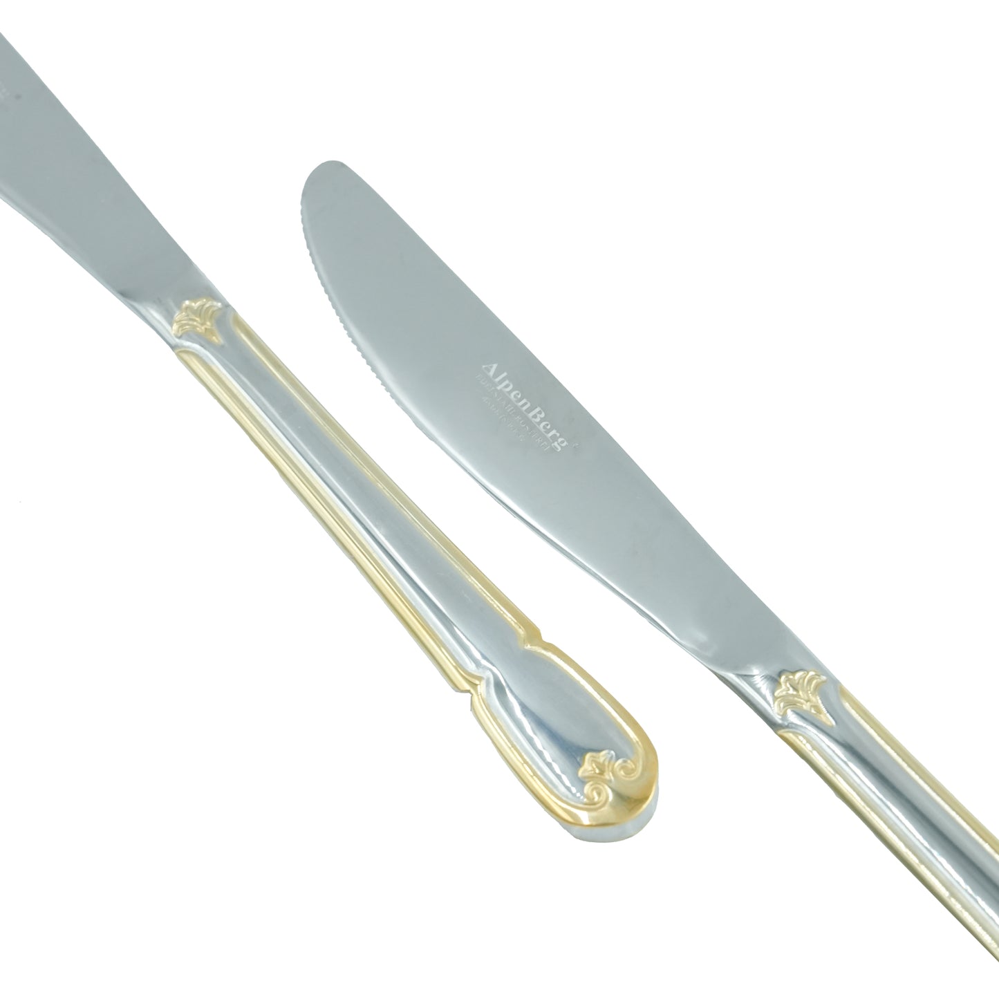 NN-166 Stainless Steel 38-Piece Cutlery Set with Stand - Silver and Gold, 18 Spoons, 12 Fork, 6 Knives & 2 Serving Spoons