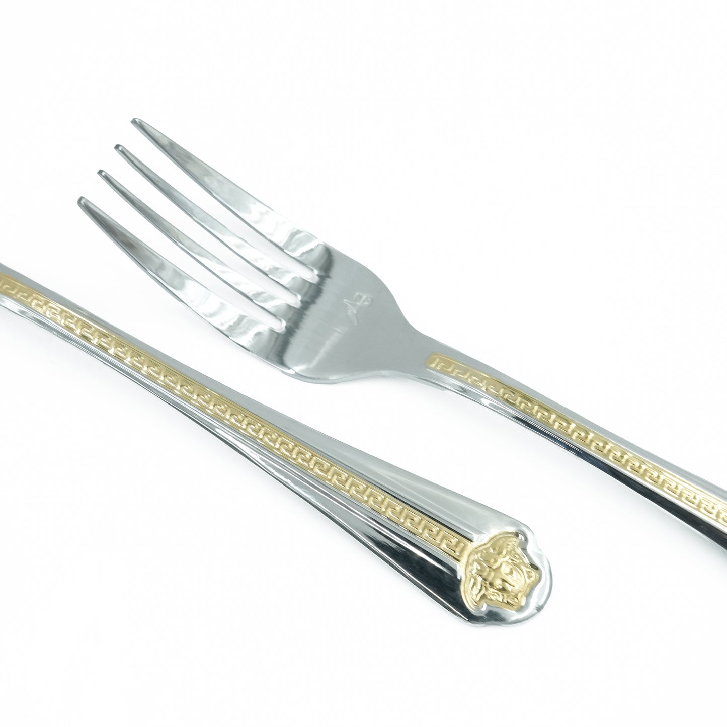 Nn-055 Stainless Steel 38-Piece Cutlery Set with Stand - Silver and Gold, 18 Spoons, 12 Fork, 6 Knives & 2 Serving Spoons