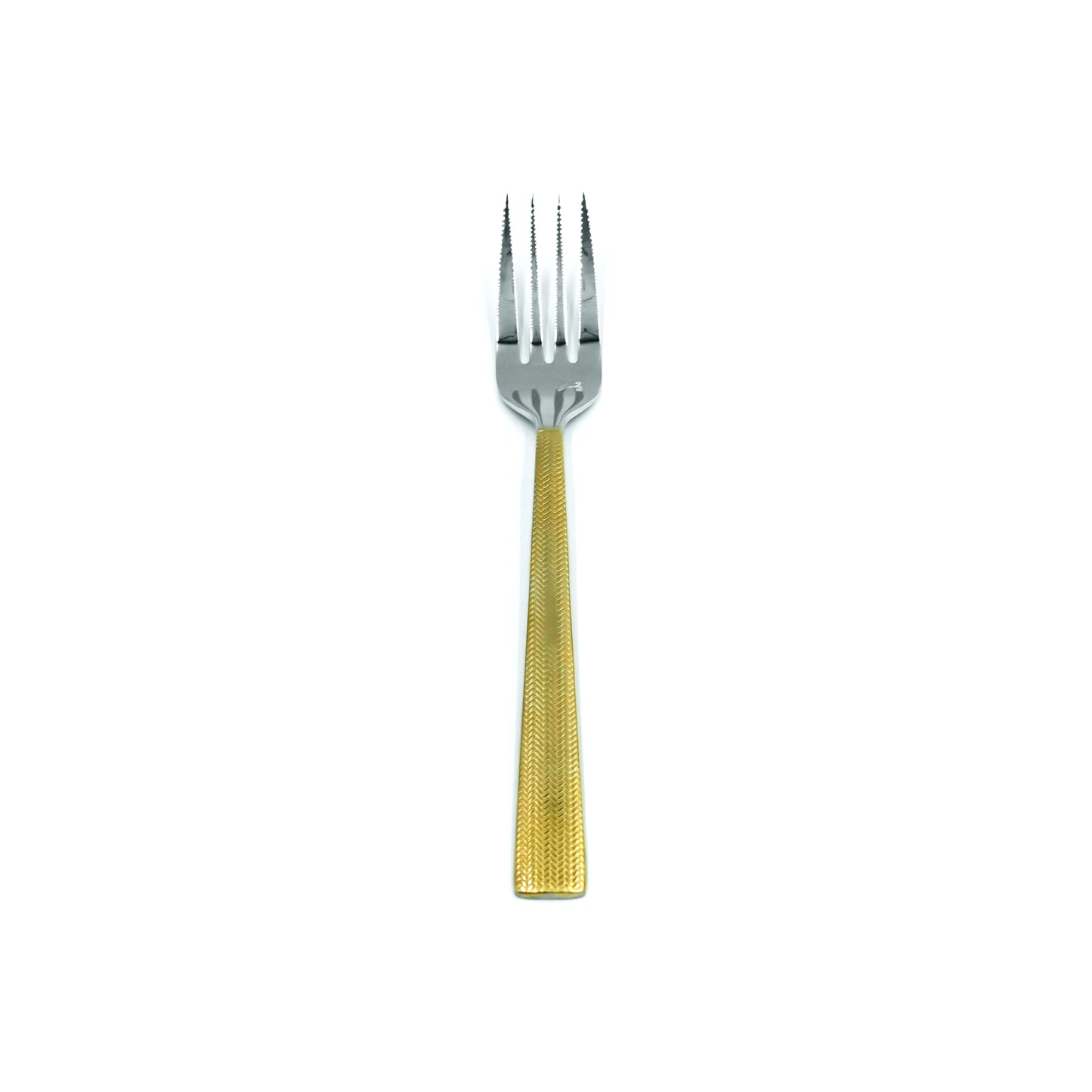 Qq-110 Stainless Steel 26-Piece Cutlery Set with Stand - Silver and Gold, 12 Spoons, 6 Fork, 6 Knives & 2 Serving Spoons