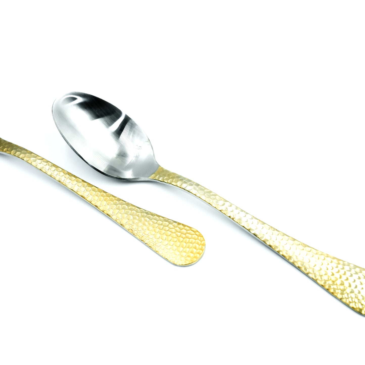 Nn-129 Stainless Steel 38-Piece Cutlery Set with Stand - Silver and Gold, 18 Spoons, 12 Fork, 6 Knives & 2 Serving Spoons