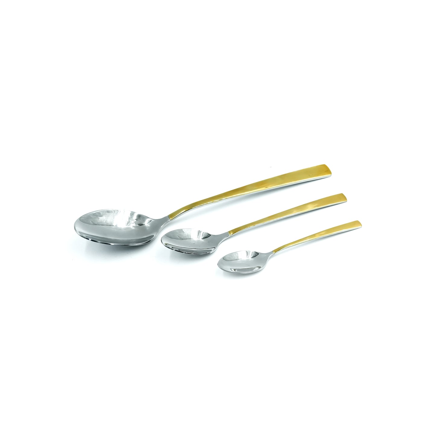 Nn-101 Stainless Steel 38-Piece Cutlery Set with Stand - Silver and Gold, 18 Spoons, 12 Fork, 6 Knives & 2 Serving Spoons
