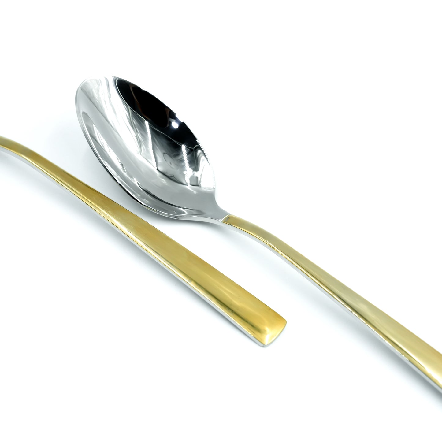 Nn-101 Stainless Steel 38-Piece Cutlery Set with Stand - Silver and Gold, 18 Spoons, 12 Fork, 6 Knives & 2 Serving Spoons