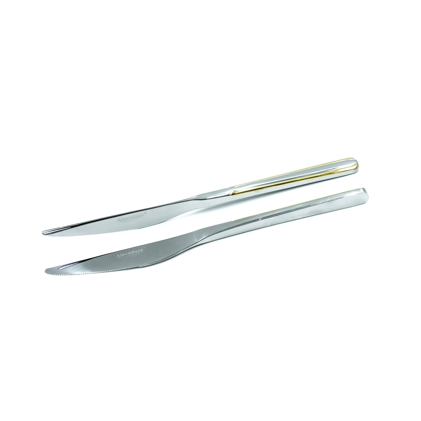 NN-179 Stainless Steel 38-Piece Cutlery Set with Stand - Silver and Gold, 18 Spoons, 12 Fork, 6 Knives & 2 Serving Spoons