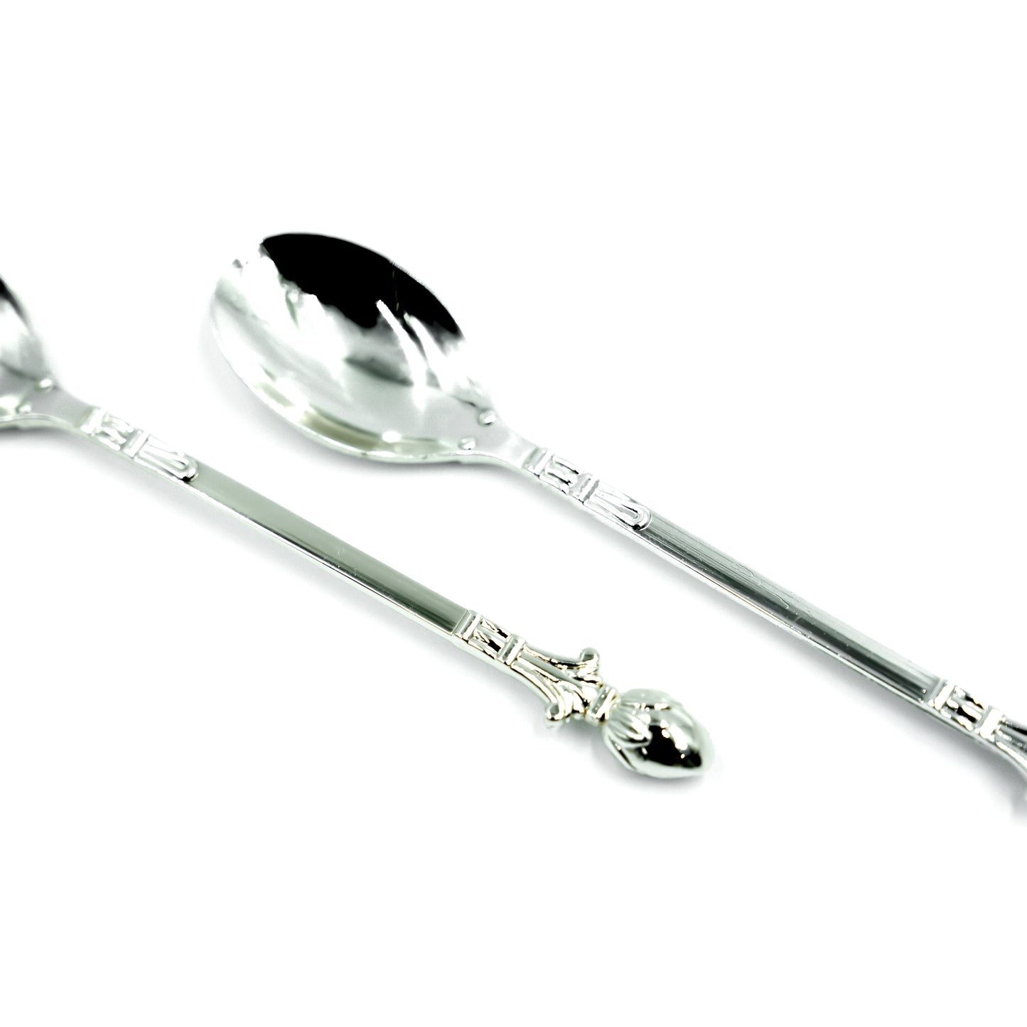 CD Stainless Steel 6-Piece Spoon Set - Decorative Handle, 13cm