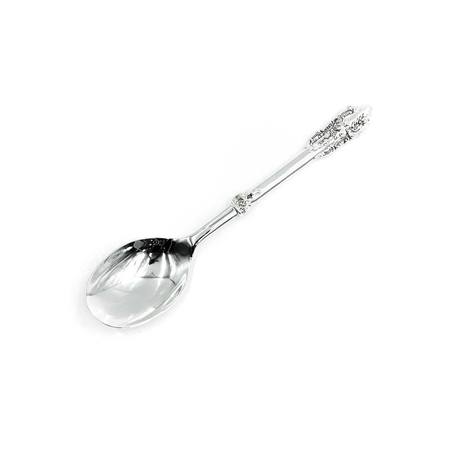 Cd-5862N Stainless Steel Spoon - Silver with Decorative Handle, 27cm