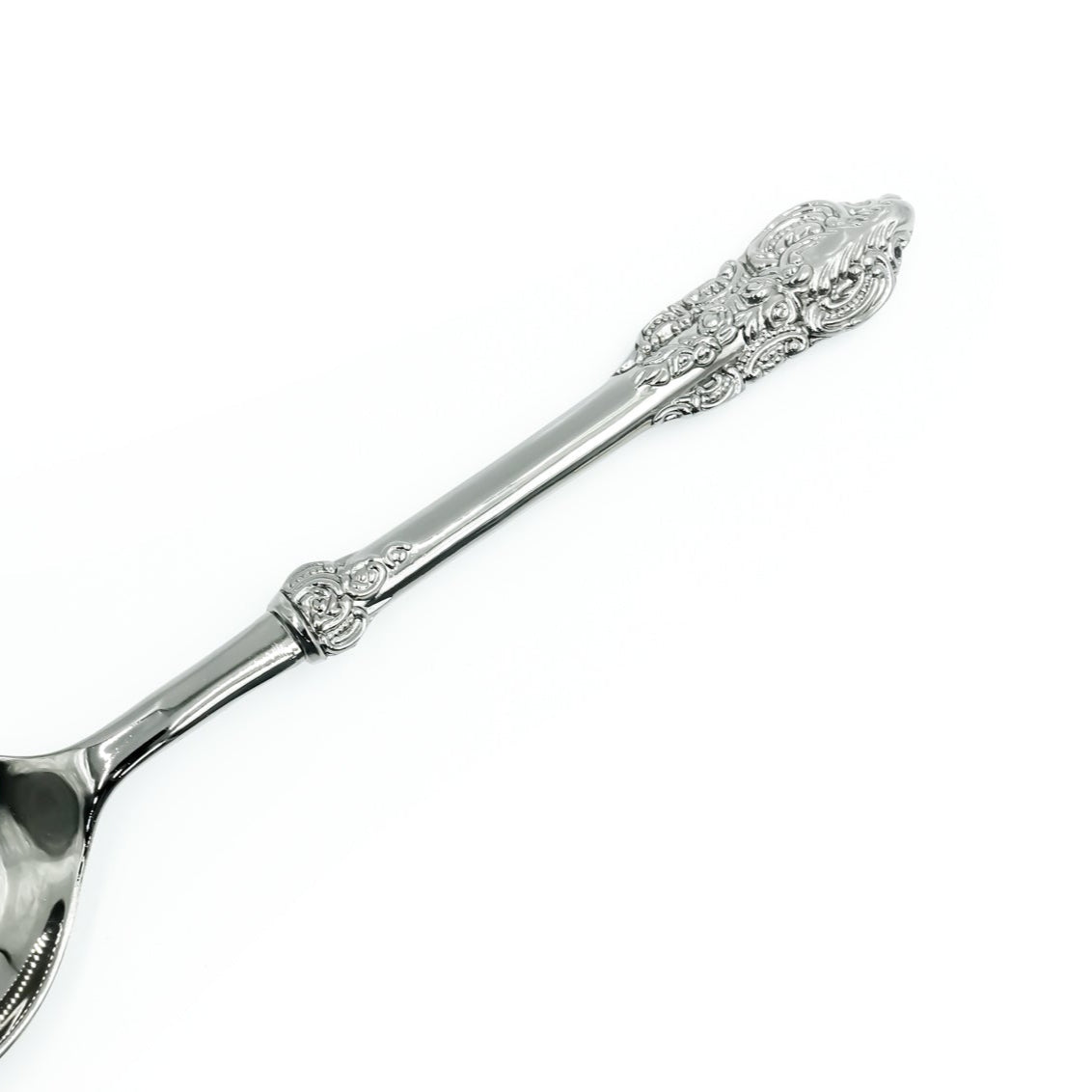 CD-7167 Stainless Steel Salad Server Set - Black with Decorative Handle, 25cm
