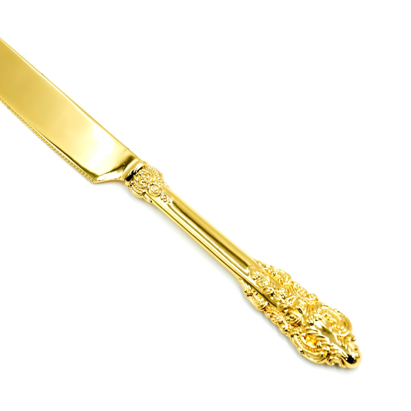 Cd-6956 Stainless Steel Cake Server and Knife - Gold with Decorative Handle, 28cm