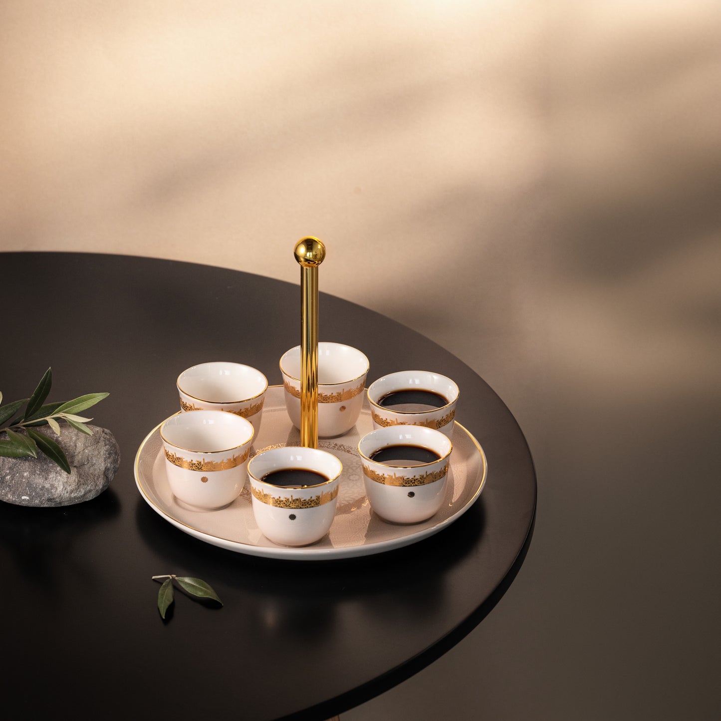 Atheer Arabic Coffee Set Beige Gold - Et2500