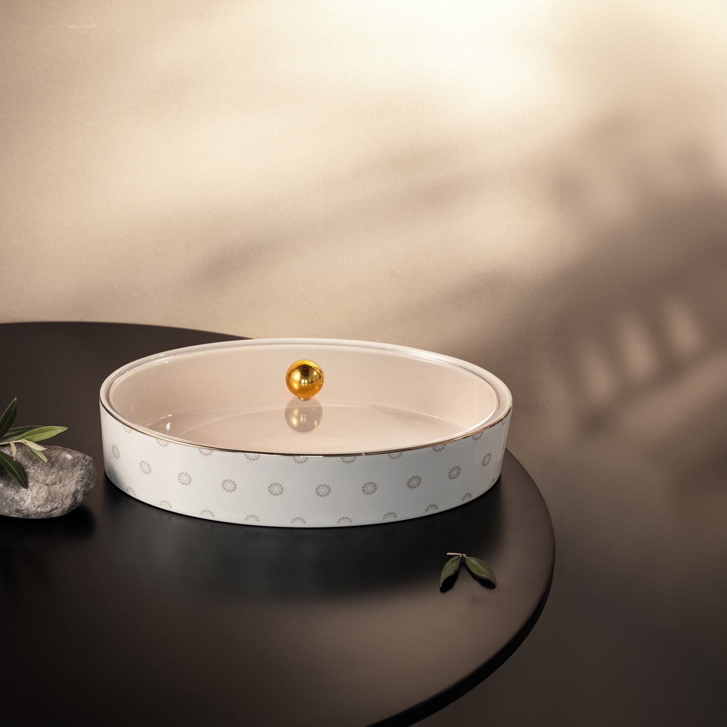 Atheer Large Date Bowl Beige Gold - Et2505