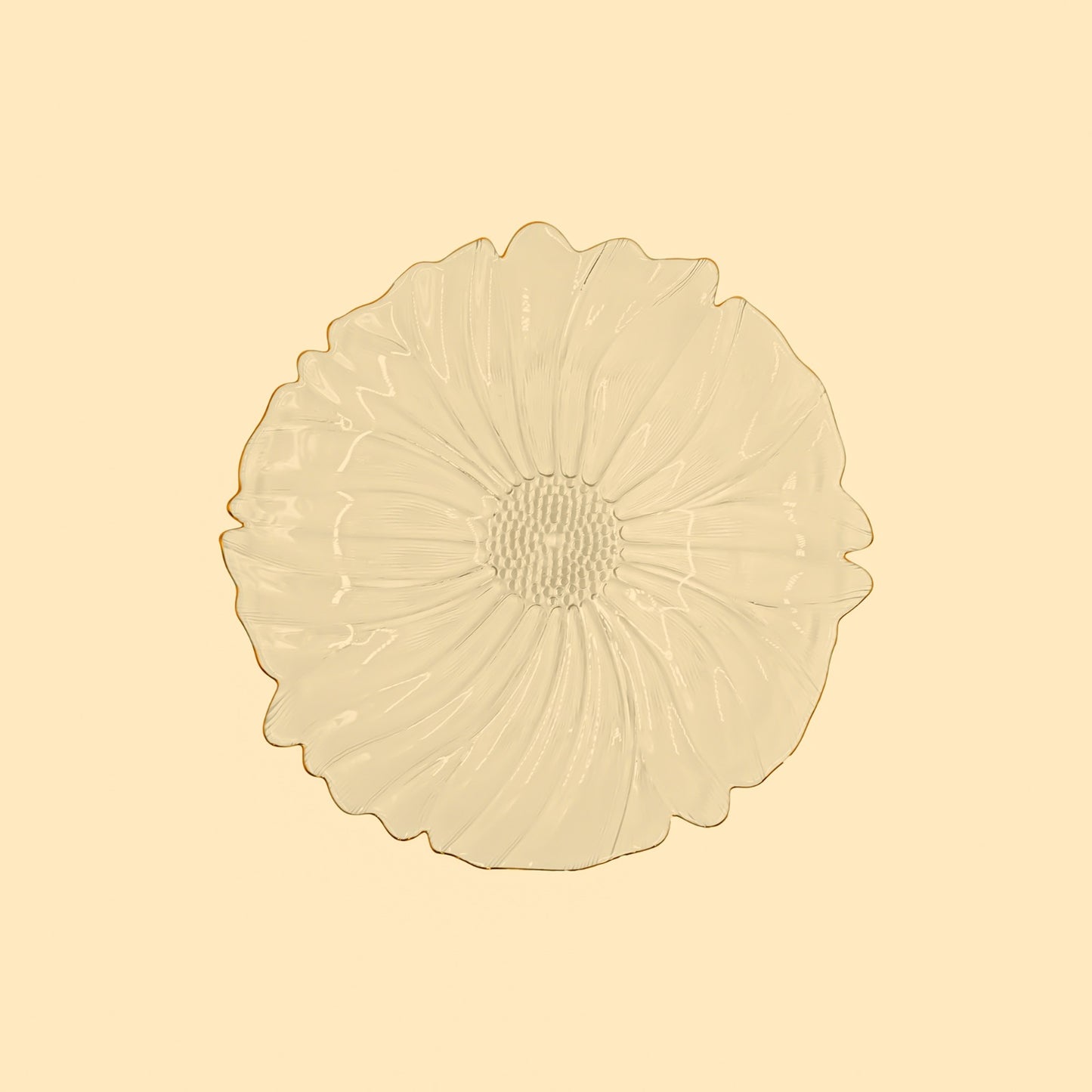 SJ612 Glass Plate with Gold Rim - 27cm (D)