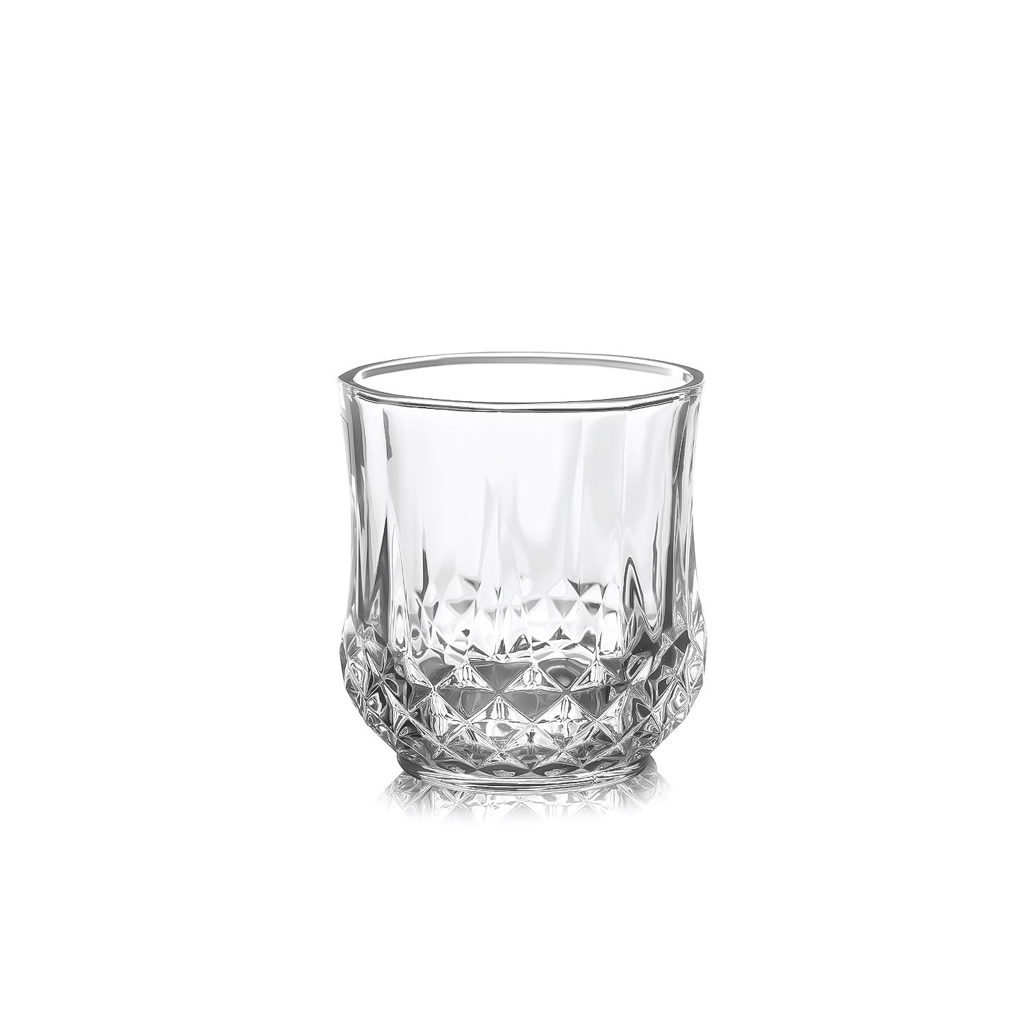 Glass 6-Piece Tumbler Set -290ml - Classic Diamond-Cut Design – Lxzs0602