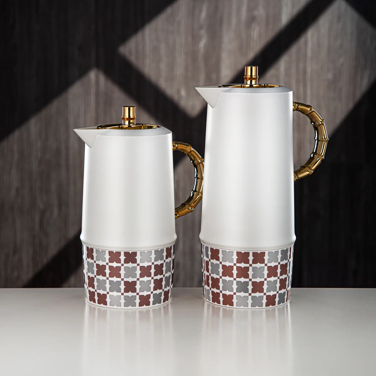 SJ28WG Vacuum Flask 2PC Set White Gold