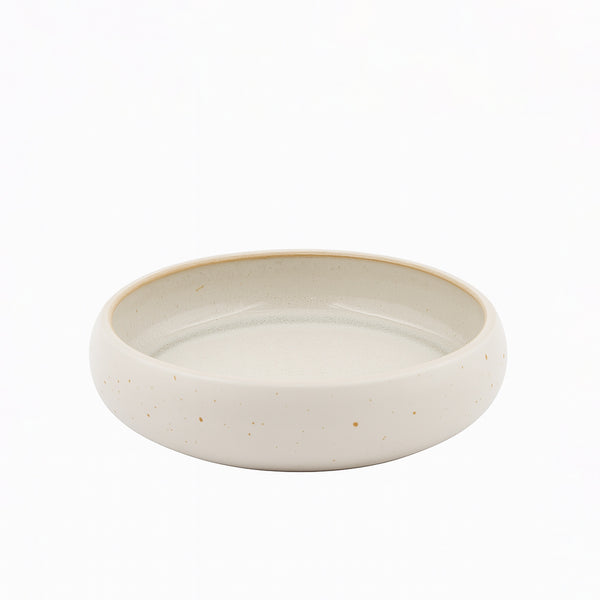 99583-15 – Ceramic Plate 7.5 Inches – White with Rustic Speckled Finish