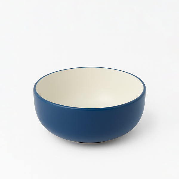 99577-07 – Ceramic Bowl 15.2 cm – Matte Navy Blue & Cream