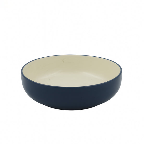 99577-06 – Ceramic Bowl 21.6 cm – Matte Navy Blue & Cream