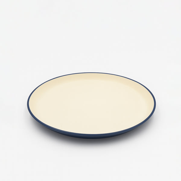 99577-04 – Ceramic Plate 26.7 cm – Cream Top with Matte Navy Blue Base