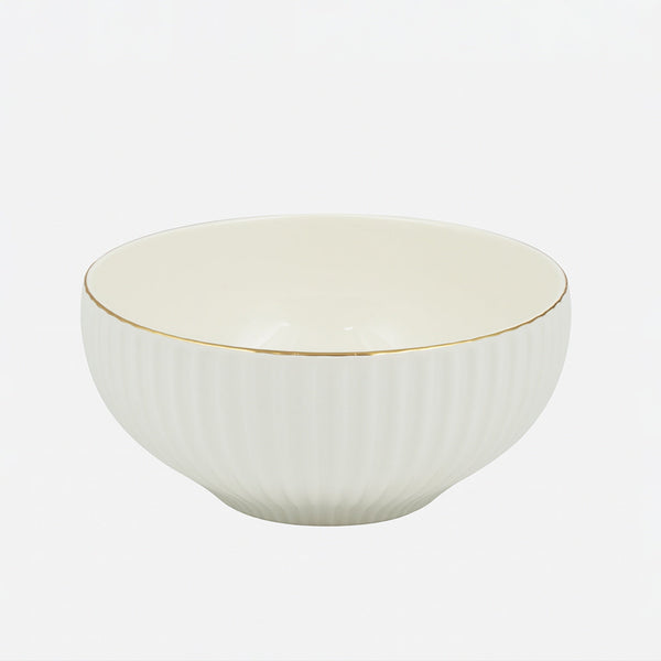 PSN-10 – Ceramic Bowl  22.9 cm – Ivory with Gold Rim