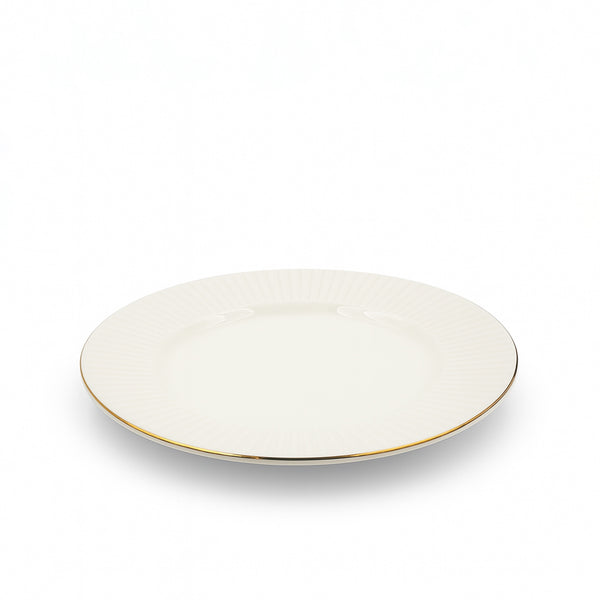 PSN-9 – Ceramic Dessert Plate 20.3 cm – Ivory with  Gold Rim