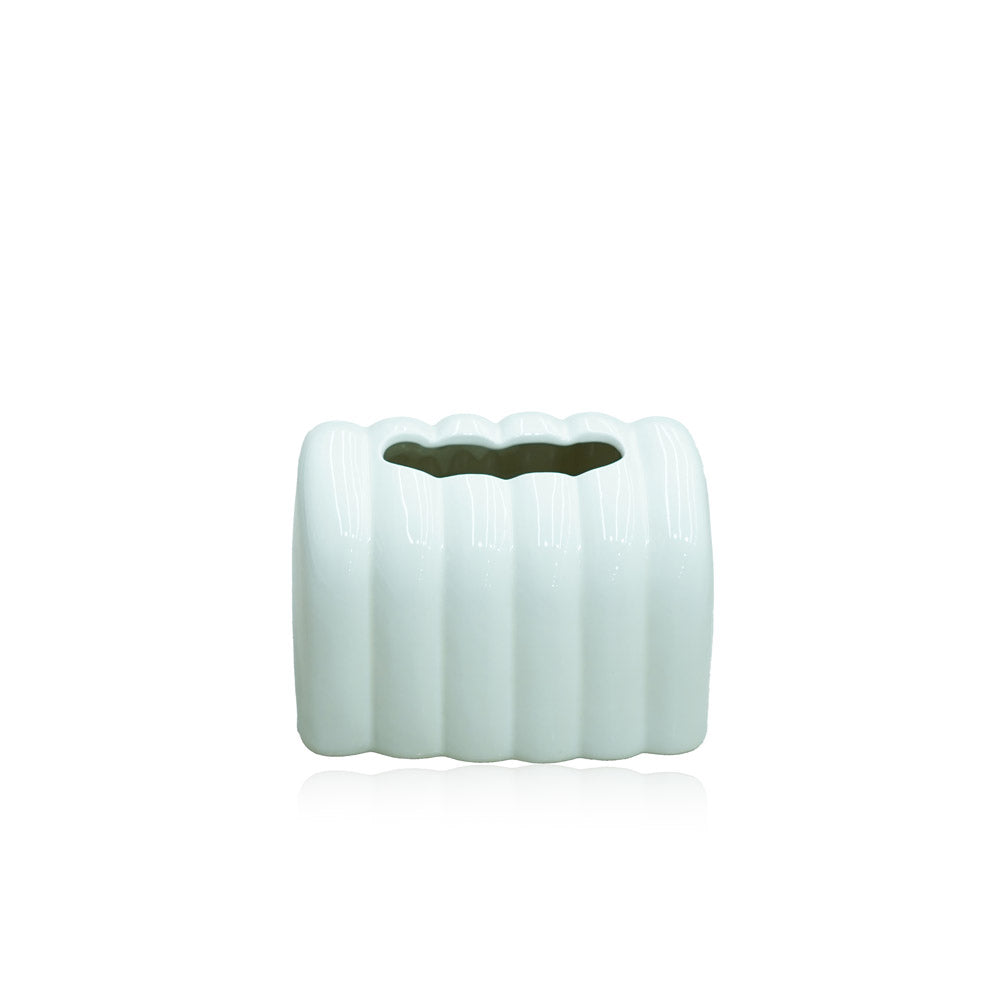 97170-15 Ceramic Tissue Box Ivory