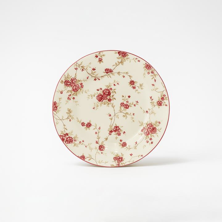 Decorative plate with floral pattern on a white background