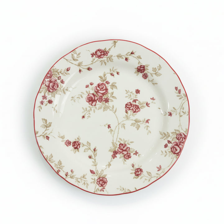 Decorative plate with floral pattern on a white background
